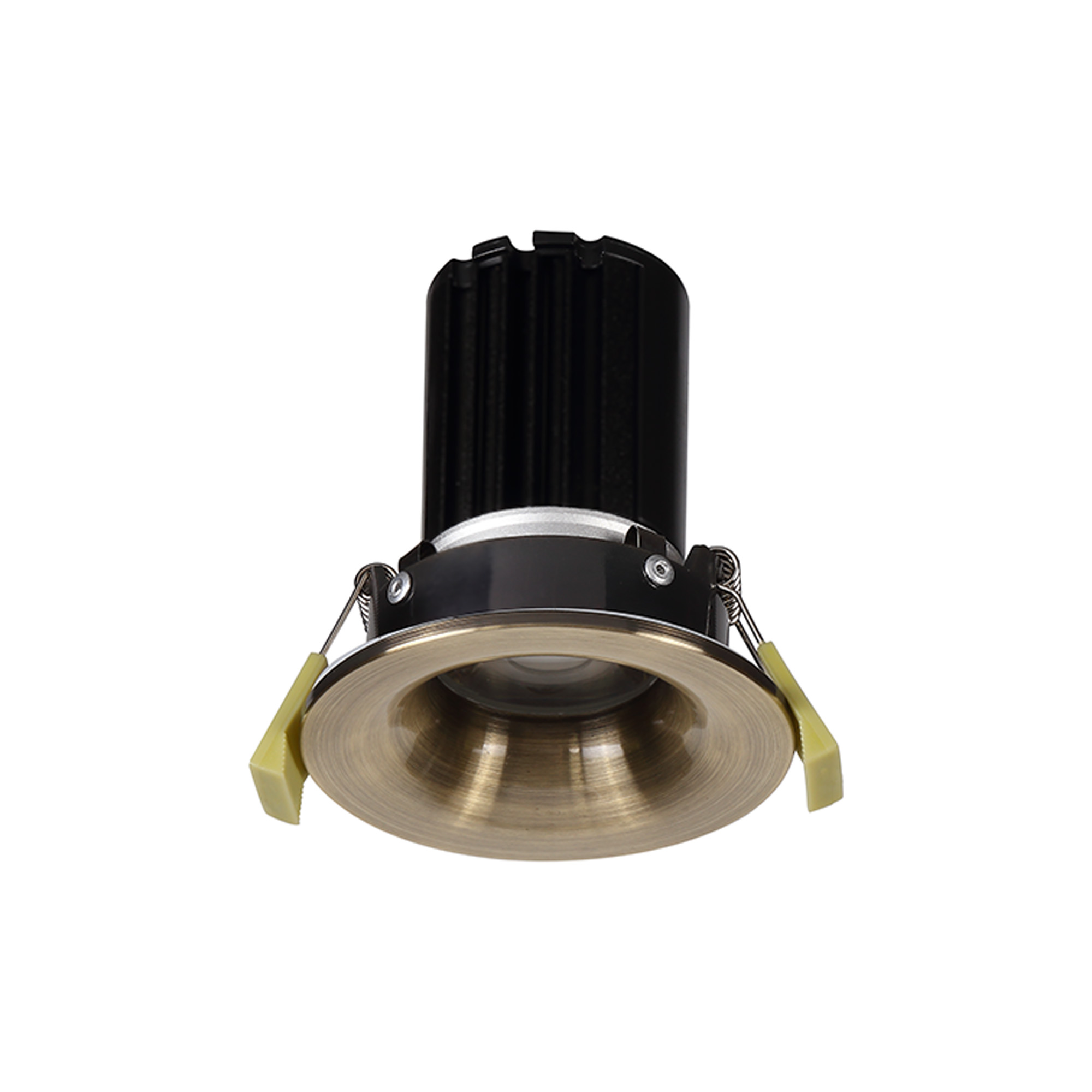 Bruve 12 Tridonic powered 12W 3000K 1200lm 36° LED Engine,300mA , CRI>90 LED Engine Antique Brass Fixed Round Recessed Downlight, Inner Glass cover, IP65